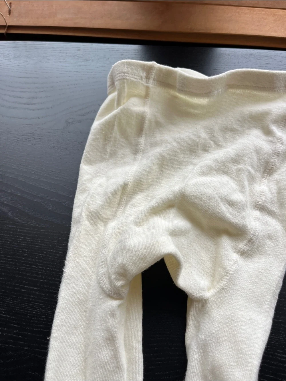 Cream Knit Tights Leggings Stockings Size 12-14 Off White